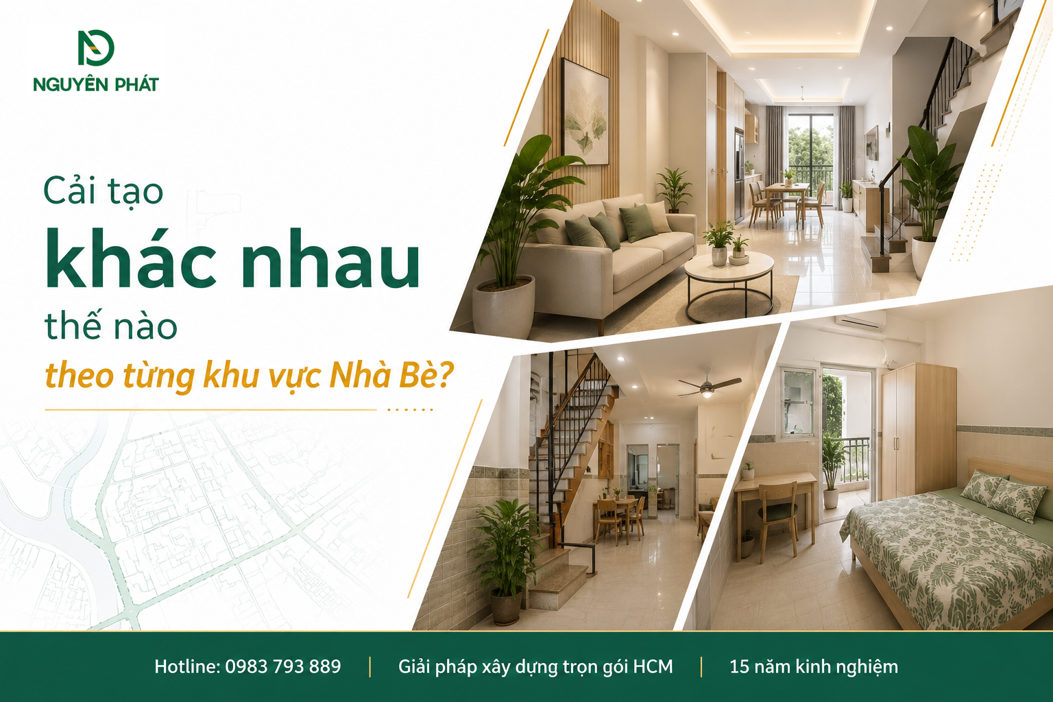 Cải tạo khác nhau thế nào theo từng khu vực Nhà Bè?
